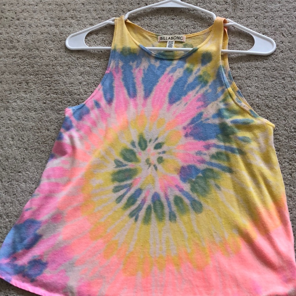 billabong tie dye tank top only worn a few times